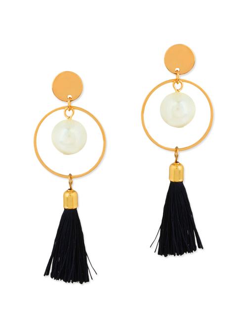 black metal tassel earrings - 12760608 - Very Small Image - 1