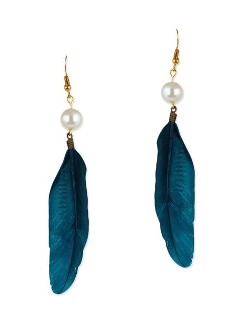 green metal drop earring - 12760656 - Very Small Image - 1