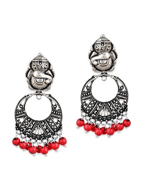 silver metal chandballi (set of 2) earrings - 12761945 - Very Small Image - 1