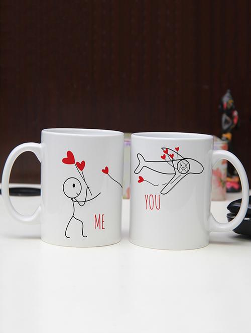 creative you and me printed mugs set for valentine - 12762534 - Very Small Image - 1