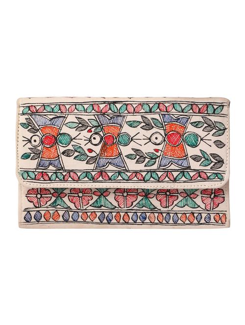 imithila multicolour clutch handpainted mithila painting of parrots for women and girls - 12773701 - Very Small Image - 1