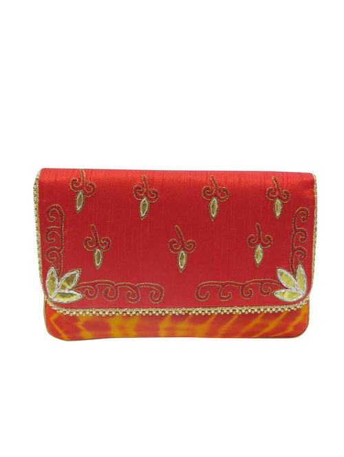 red silk clutch - 12774353 - Very Small Image - 1