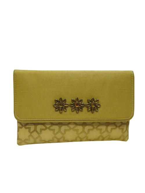 gold silk clutch - 12774358 - Very Small Image - 1
