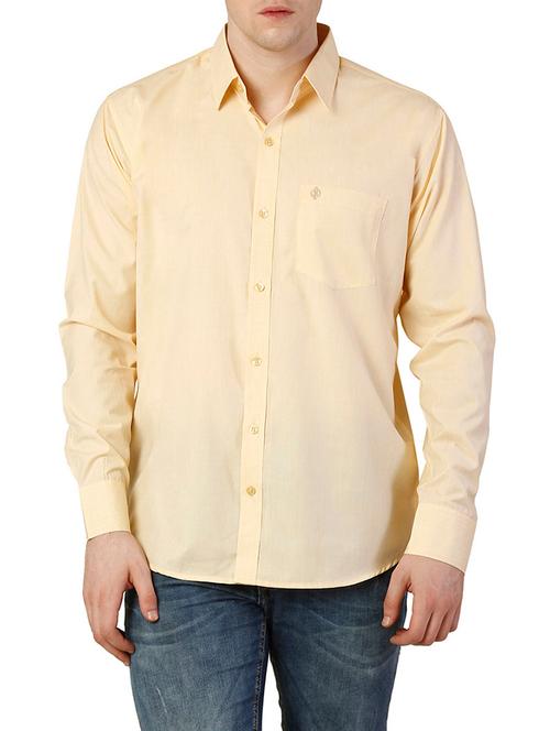 yellow cotton casual shirt - 12776144 - Very Small Image - 1