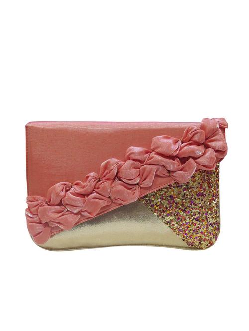 pink polyester clutch - 12777099 - Very Small Image - 1