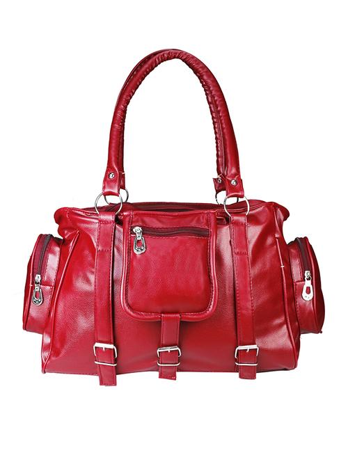 red leather duffel handbag - 12777178 - Very Small Image - 1