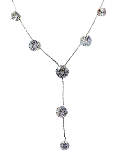 silver brass long necklace - 12777374 - Very Small Image - 1