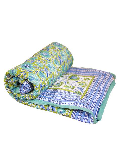 block print cotton rajasthani quilt - 12777512 - Very Small Image - 1