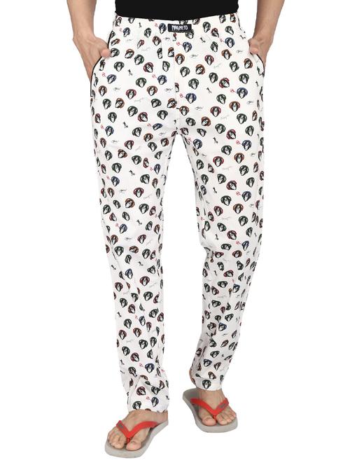 white cotton ankle length track pant - 12778087 - Very Small Image - 1