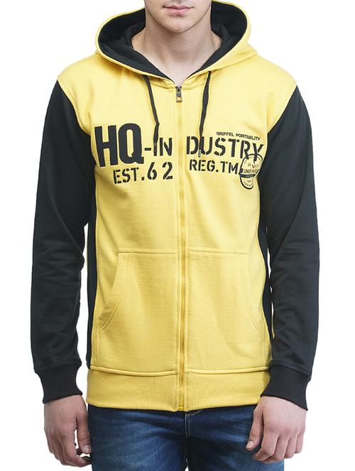 yellow colour block fleece sweatshirt - 12779079 - Very Small Image - 1