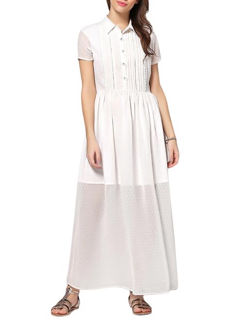 white georgette dress - 12780109 - Very Small Image - 1