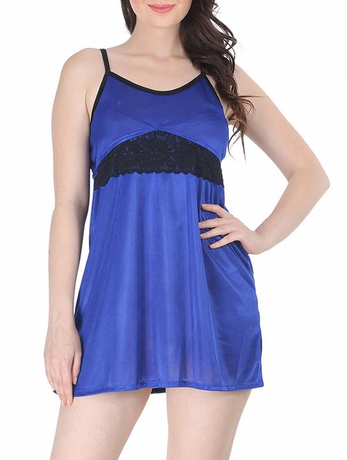 blue polyester babydoll - 12780303 - Very Small Image - 1