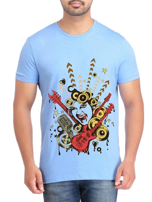 blue polyester tshirt - 12781274 - Very Small Image - 1
