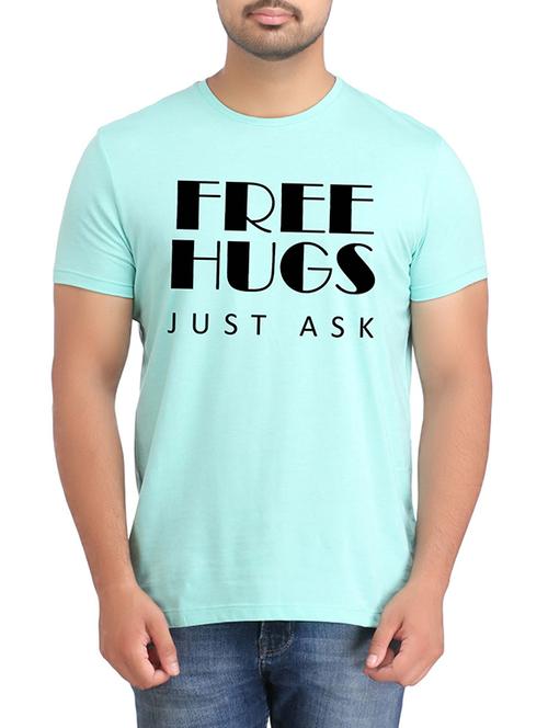 blue cotton printed t-shirt - 12781964 - Very Small Image - 1