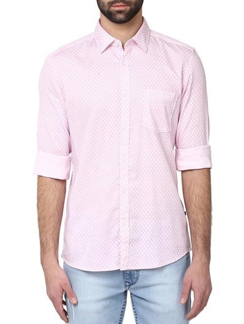 pink cotton casual shirt - 12782565 - Very Small Image - 1