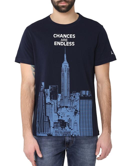 navy blue cotton tshirt - 12782598 - Very Small Image - 1
