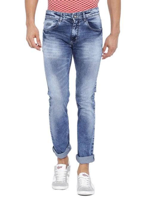 blue denim washed jeans - 12782652 - Very Small Image - 1