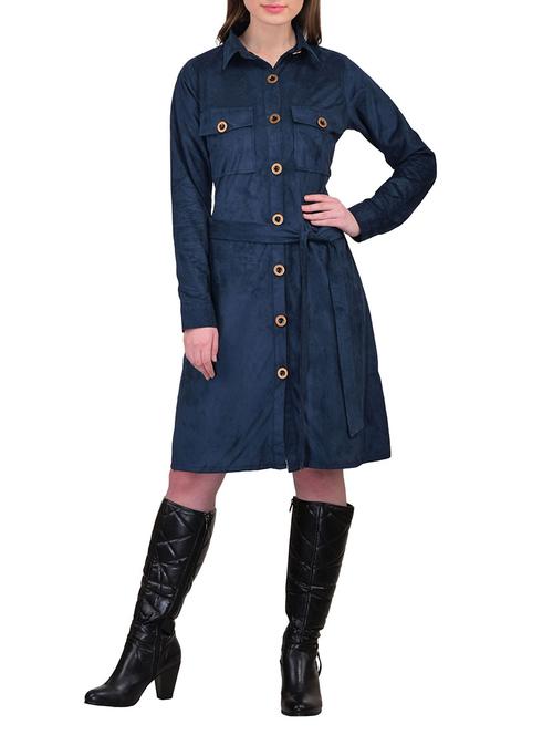 blue woolen dress - 12782746 - Very Small Image - 1