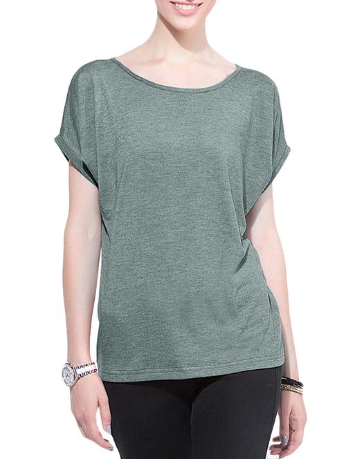 green viscose knitted oversized top - 1278312 - Very Small Image - 1
