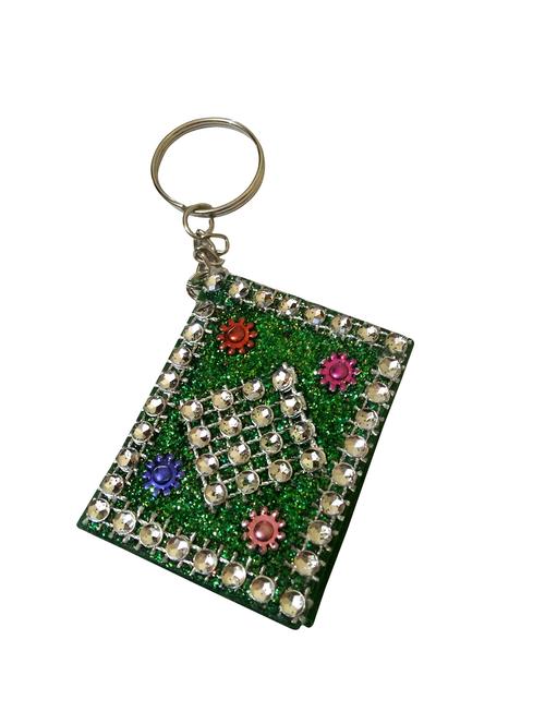 key ring diary book in green color - 12784296 - Very Small Image - 1