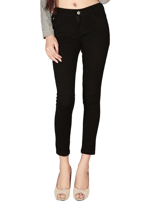 black solid denim jeans - 12785046 - Very Small Image - 1