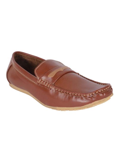 brown Leatherette slip on loafer - 12785477 - Very Small Image - 1