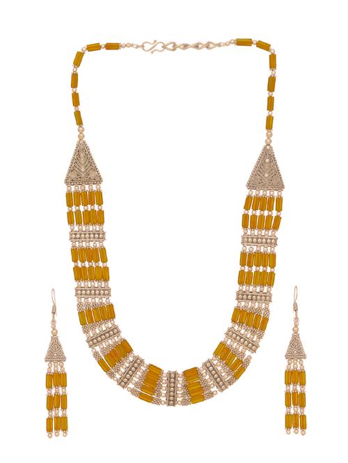 yellow metal long necklace - 12787730 - Very Small Image - 1