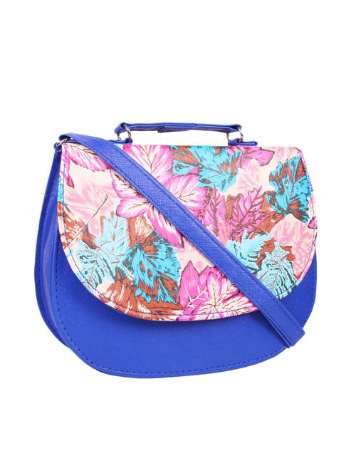 blue leatherette sling bag - 12787919 - Very Small Image - 1