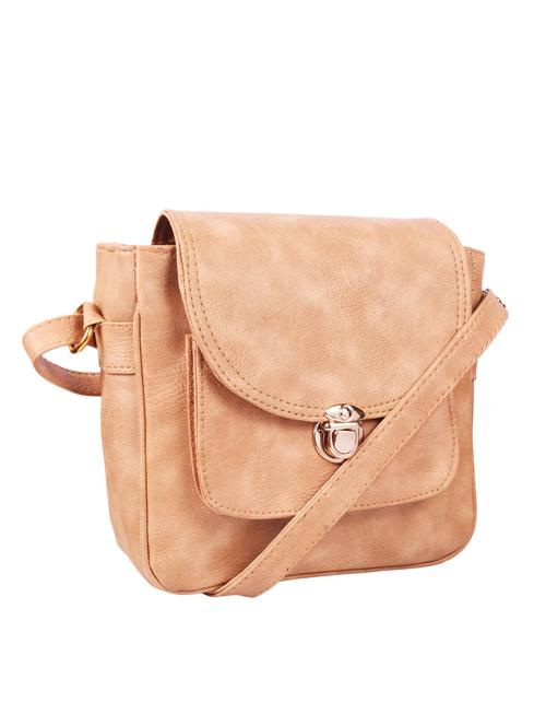 beige leatherette sling bag - 12787923 - Very Small Image - 1