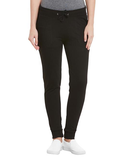 black cotton track pants - 12788110 - Very Small Image - 1