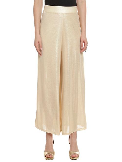 gold polyester palazzos - 12788302 - Very Small Image - 1