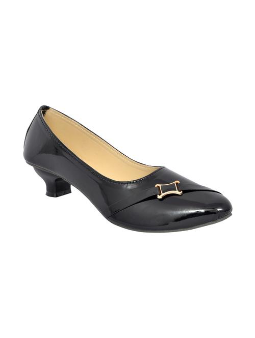 black leatherette slip on pumps - 12789368 - Very Small Image - 1