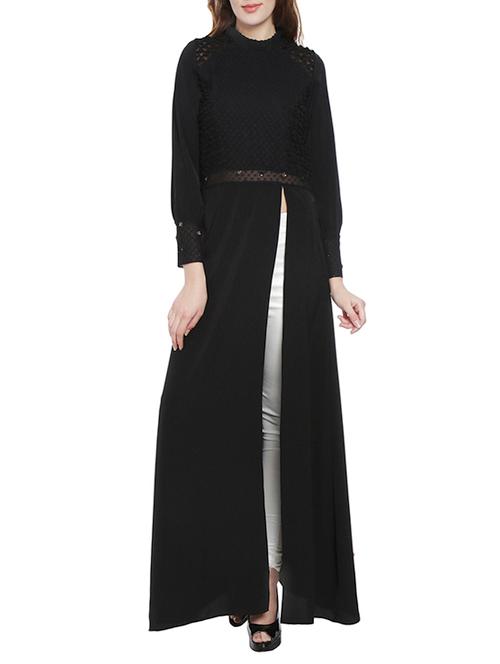 solid black long tunic - 12789701 - Very Small Image - 1