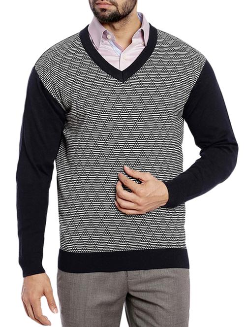 dark blue wool pullover - 12790234 - Very Small Image - 1