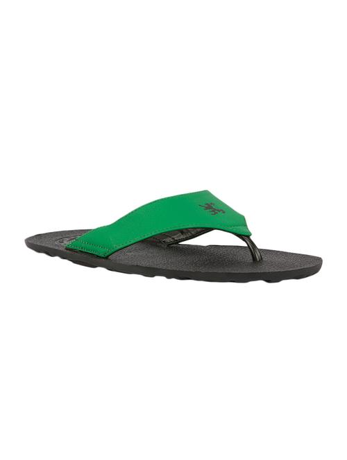 black leatherette toe seperator slipper - 12790735 - Very Small Image - 1