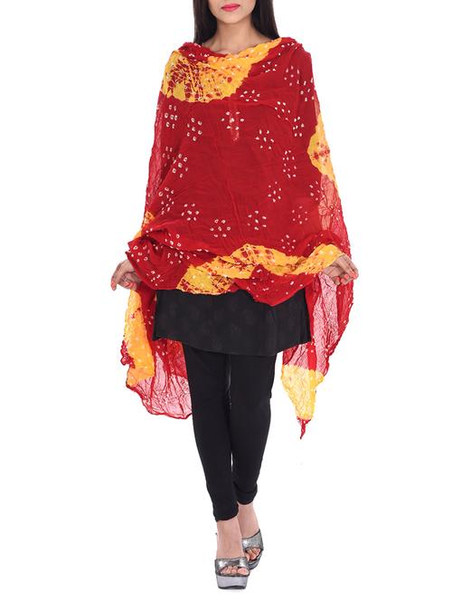 red cotton dupatta - 12792107 - Very Small Image - 1