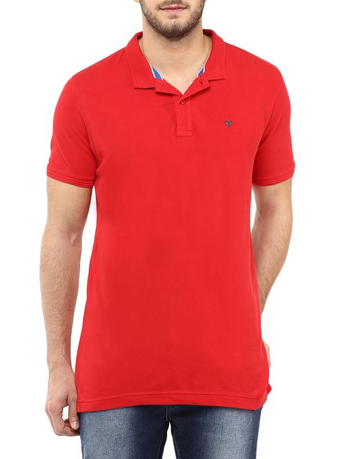 red cotton t-shirt - 12792565 - Very Small Image - 1