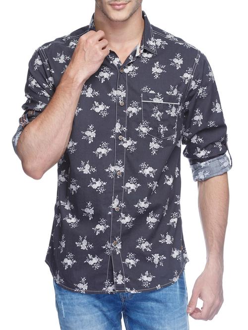 black cotton casual shirt - 12792603 - Very Small Image - 1