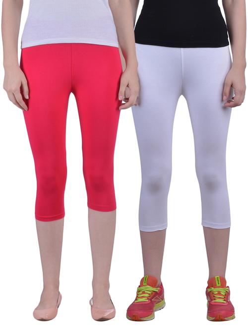 set of 2 multicolored cotton capris - 12793305 - Very Small Image - 1