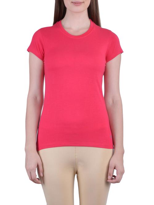 pink cotton regular tshirt - 12793536 - Very Small Image - 1