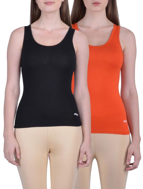 set of 2 multicolored cotton racer back top - 12793561 - Very Small Image - 1