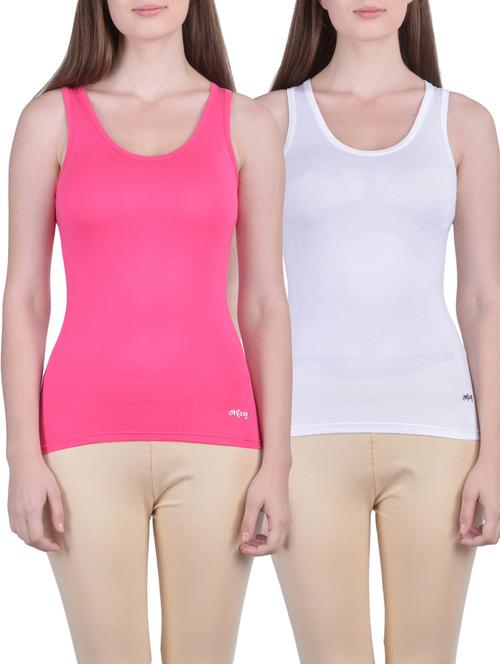set of 2 multicolored cotton tank top - 12793582 - Very Small Image - 1