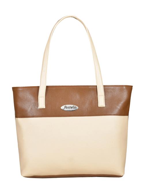 beige leatherette handbag - 12793962 - Very Small Image - 1