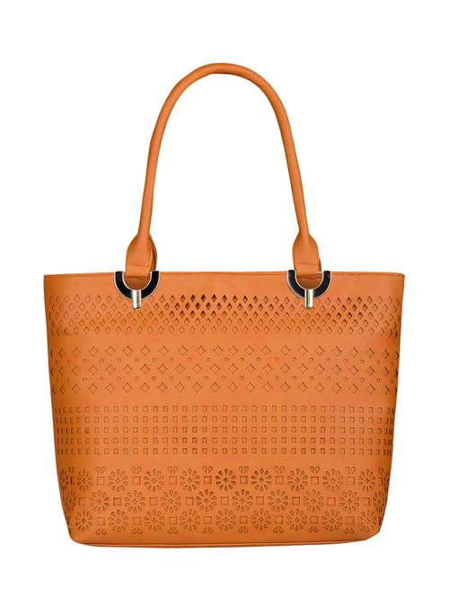orange leatherette handbag - 12793984 - Very Small Image - 1