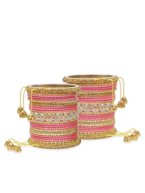 pink gold tone stone bangles - 12795579 - Very Small Image - 1