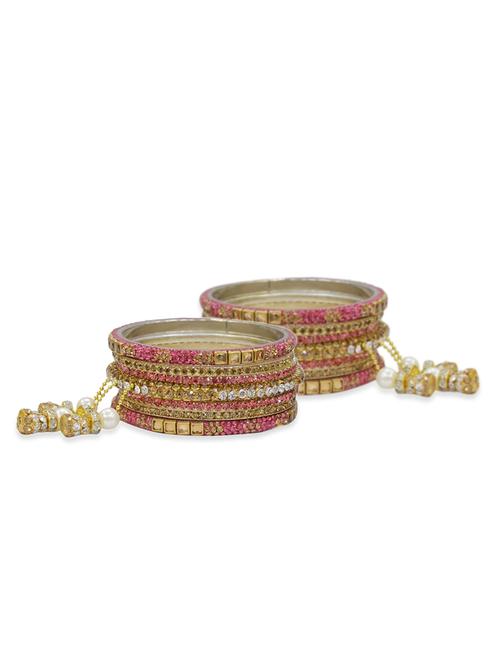 pink gold tone stone bangles - 12795699 - Very Small Image - 1