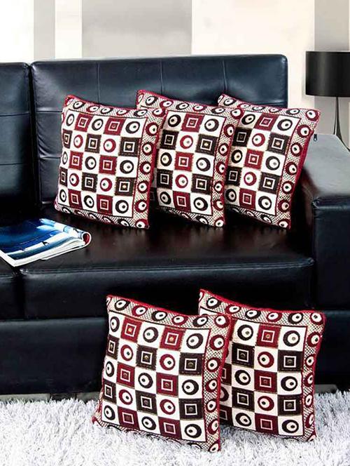 handloom hub set of 5 polyester cushion covers - 12796124 - Very Small Image - 1