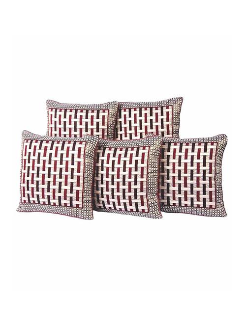 handloom hub set of 5 polyester cushion covers - 12796129 - Very Small Image - 1