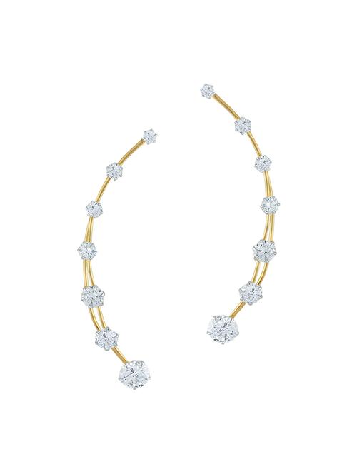 white gold plated earring - 12796249 - Very Small Image - 1