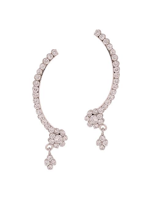 white gold plated earring - 12796266 - Very Small Image - 1